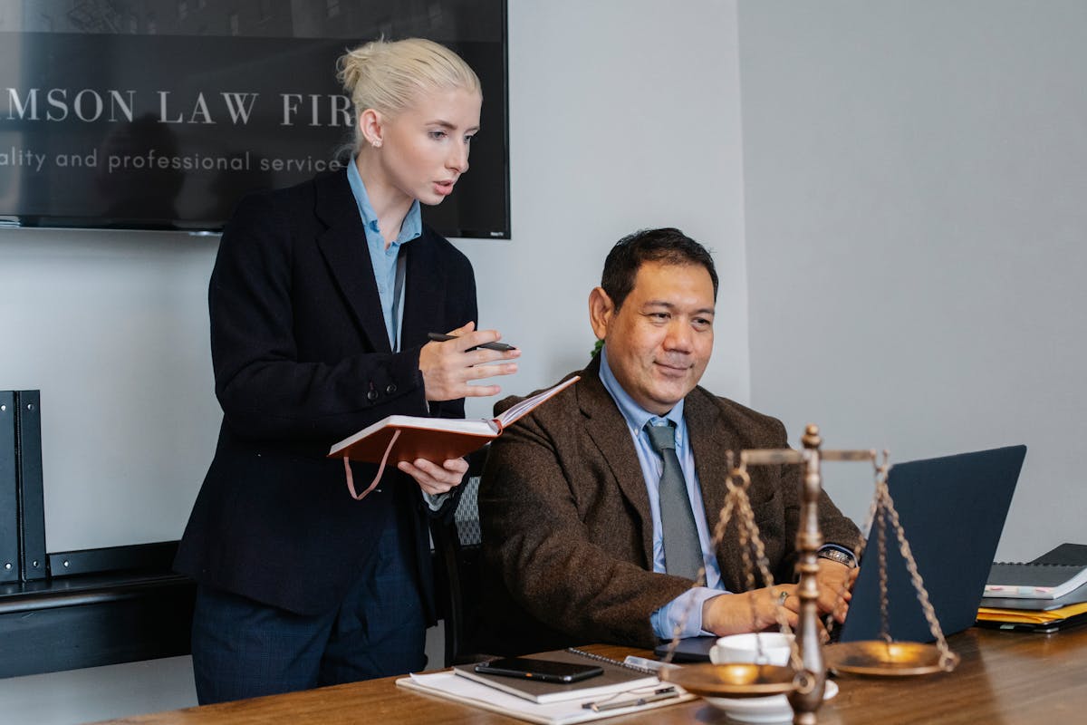 lawyer and assistant