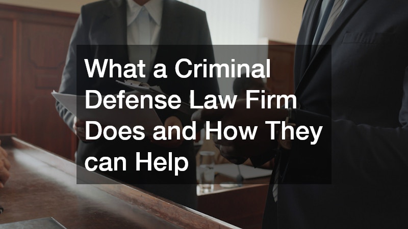 What a Criminal Defense Law Firm Does and How They can Help